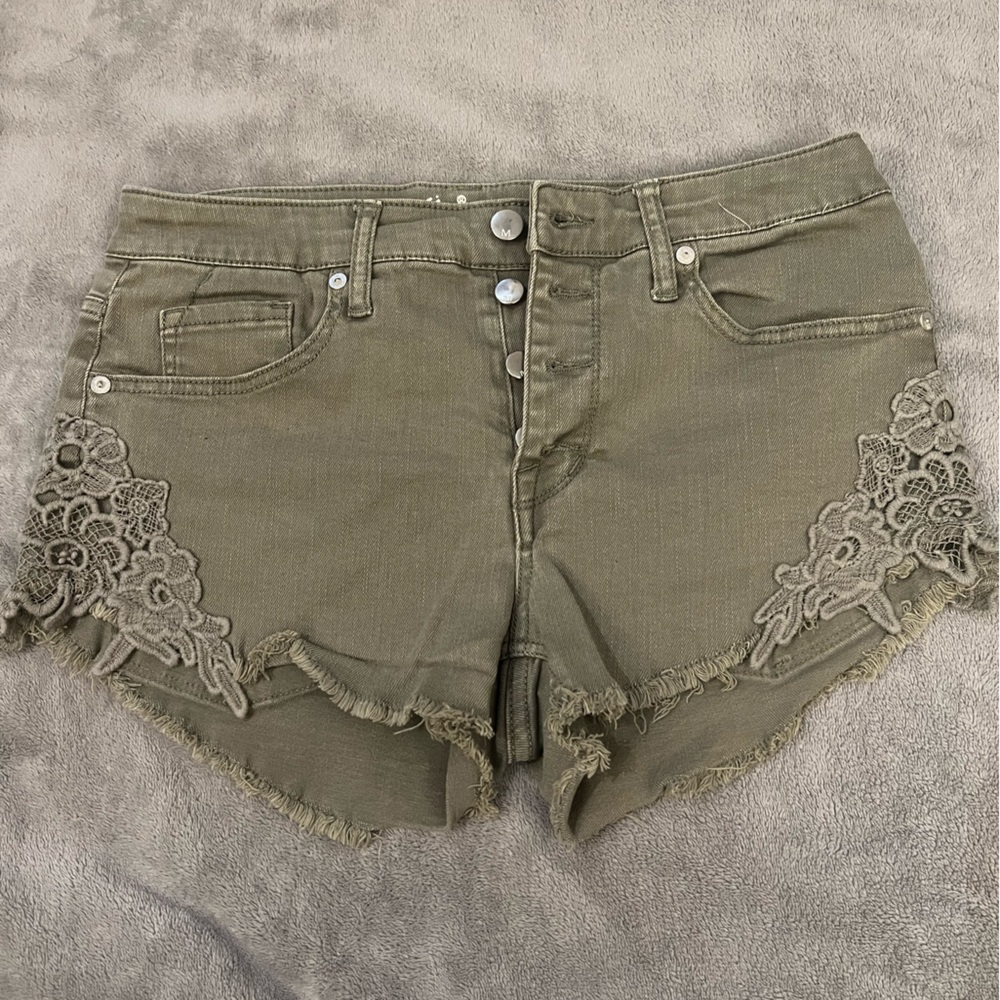 Army green shorts